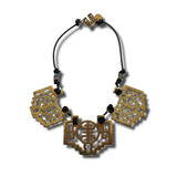 Vintage Brass & Leather Necklace