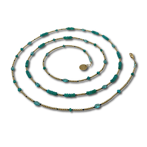 Opals, Apatite & Gold Vermeil Long Necklace