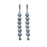 Silver/Blue Akoya Pearl Earrings