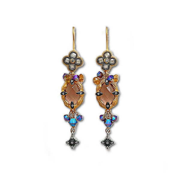 Crystal & Cubic Zirconia Dangle Earrings