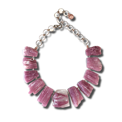 Pink Tourmaline Statement Necklace