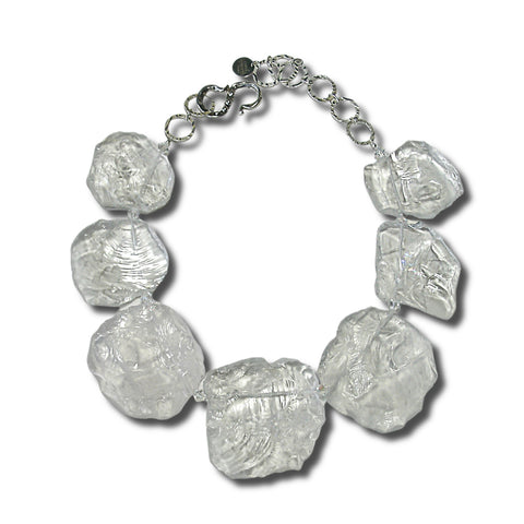 Hand-Chiseled Rock Crystal Necklace