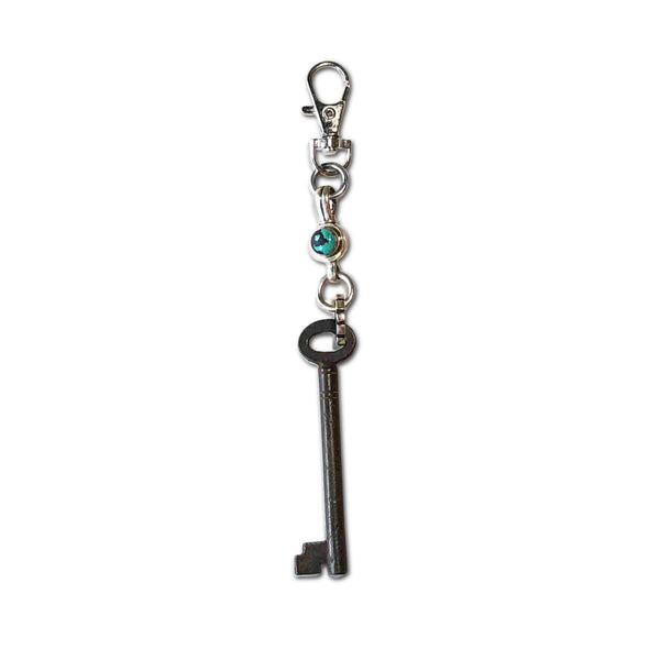 Turquoise and Vintage Key Pendant