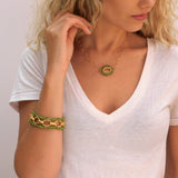 Peridot and Gold Necklace & Bracelet