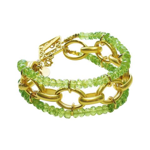 Peridot & Gold Bracelet