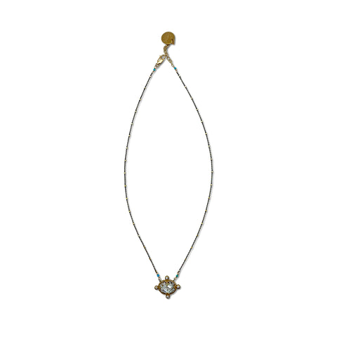 Mixed Metal & Cubic Zirconia Necklace